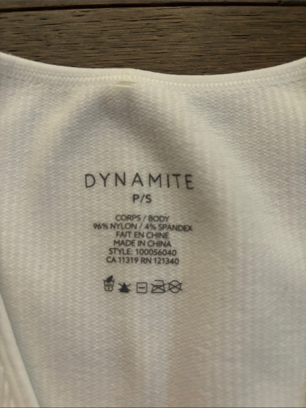 Dynamite Cream Ribbed V-Neck Crop Tank - Picture 2 of 3